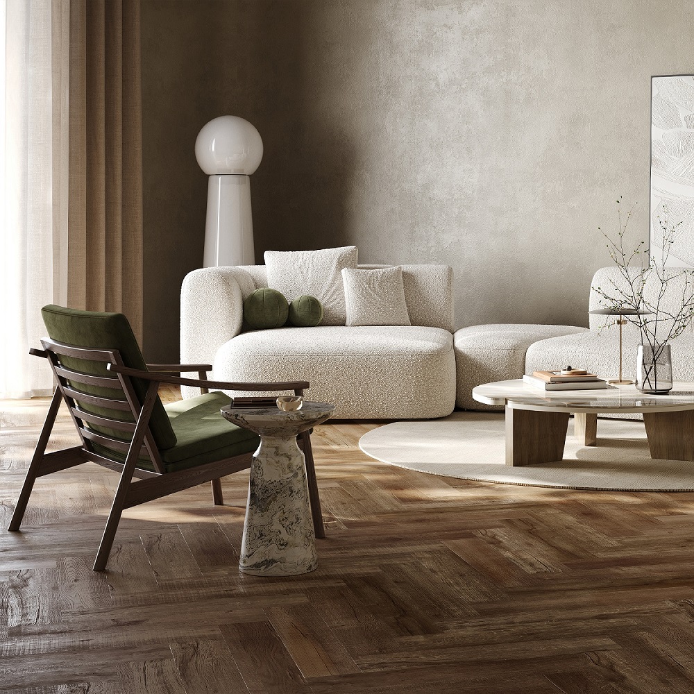 Кварцевый ламинат Home Expert Паркет Дуб Бари 33-81996-6